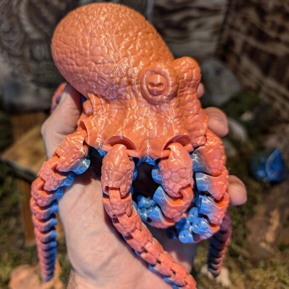 Articulated Spinning Flexi Octopus Fidget Toy Ocean Animal 3D Printed - Picture 13 of 16